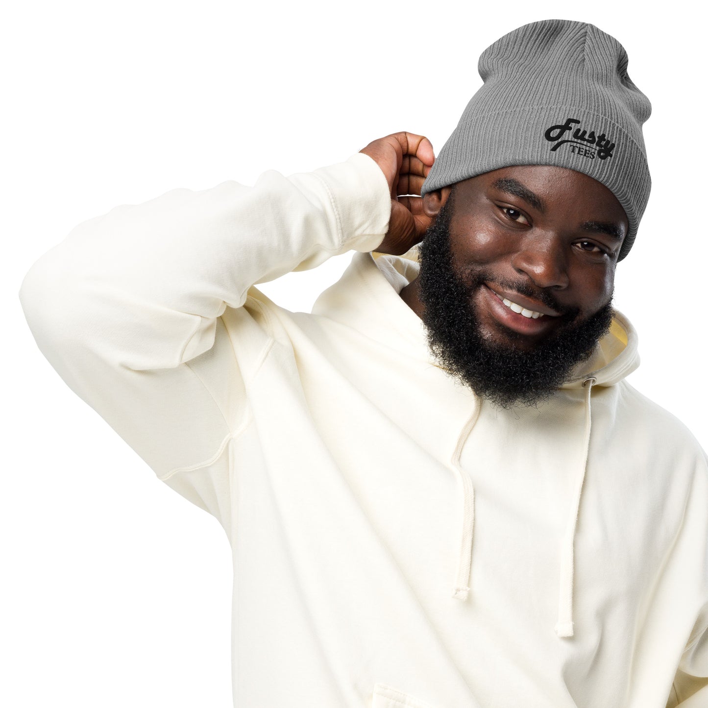 Fusty Tees Organic Ribbed Beanie