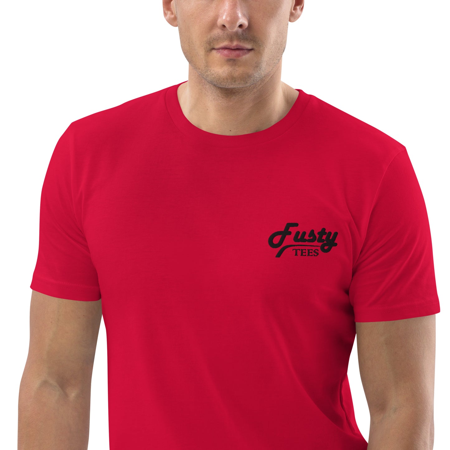 Fusty Tees Embroidered organic cotton t-shirt