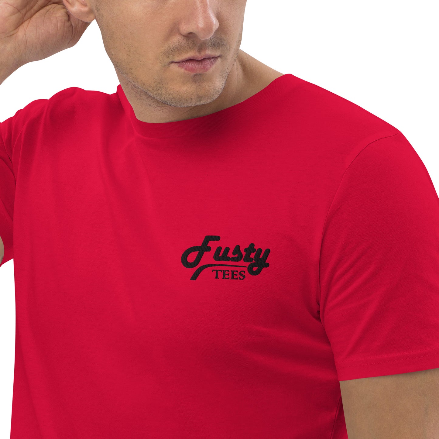 Fusty Tees Embroidered organic cotton t-shirt